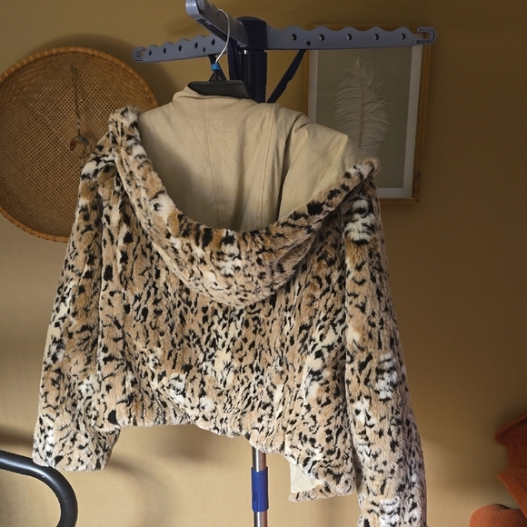 Giacca Leopard Print Faux Fur Jacket - Picture 2 of 7